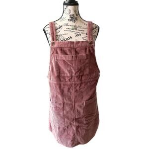 Dusty rose corduroy overalls